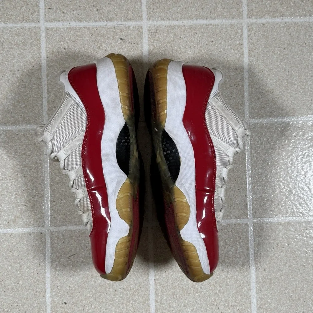 Jordan Air Jordan 11 Retro Low Cherry White Varsity Red 528895-102 Sneaker Size